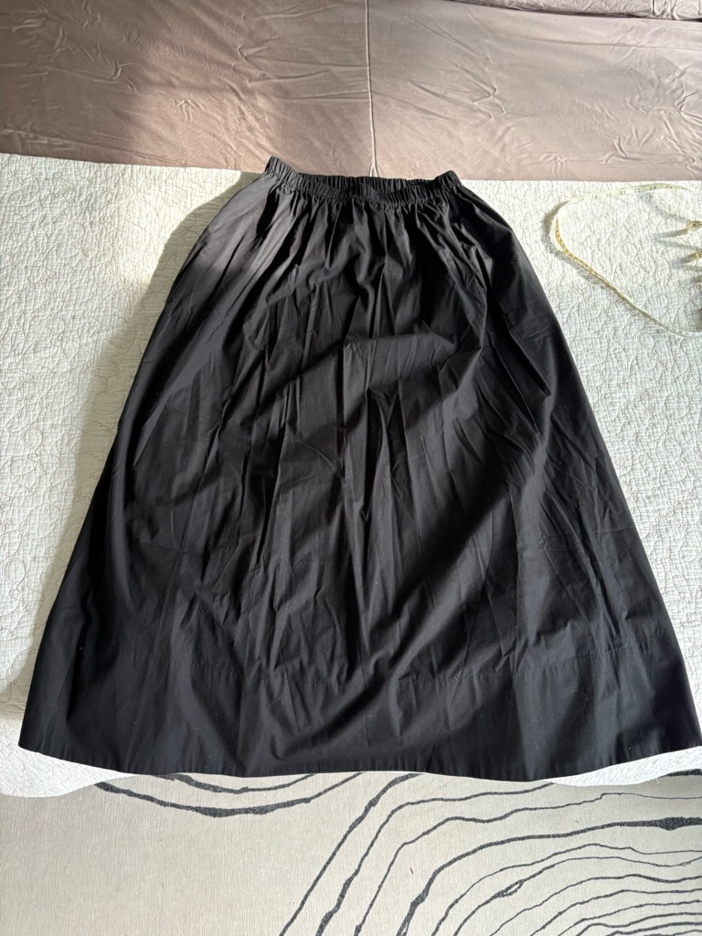 Quince poplin maxi A-Line Skirt